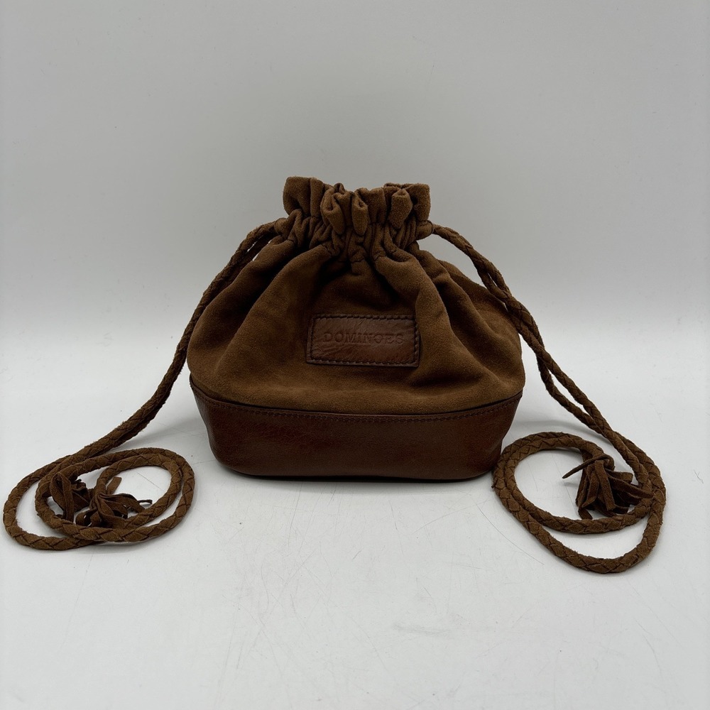 Vintage Eddie Bauer Domino Set 27 Pieces: Suede Bag Wooden Dominos‎ Instructions
